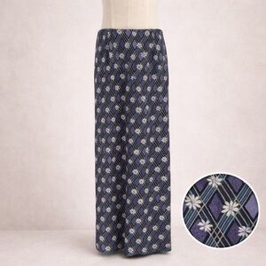 Vintage 90s EXPRESS Tricot Geometric Midi Skirt Dark Academia Column preppy